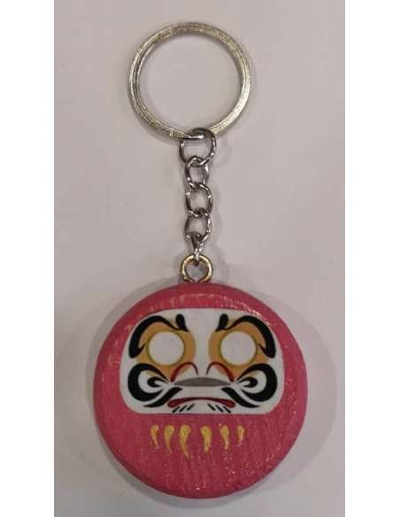 DARUMA. LLAVERO DARUMA ROSA