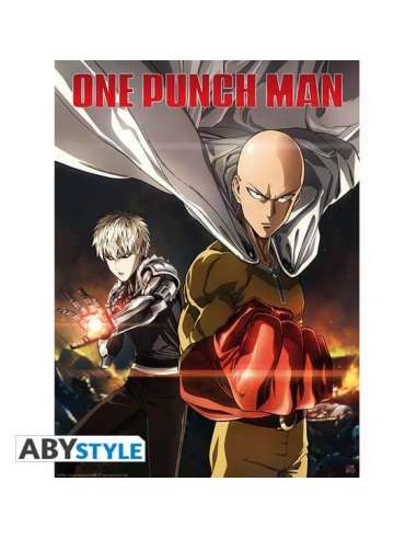 ONE PUNCH-MAN. PÓSTER CHIBI SAITAMA & GENOS (52x38)