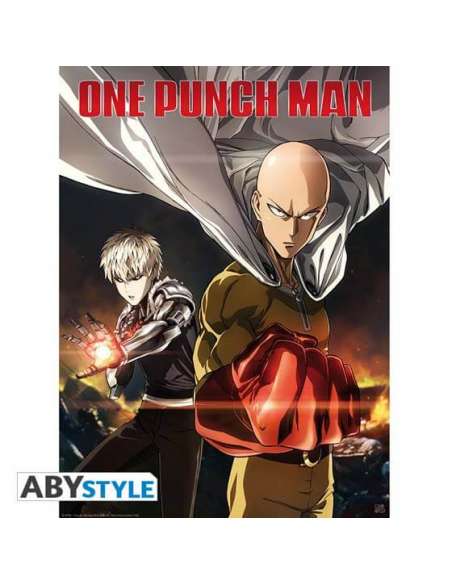 ONE PUNCH-MAN. PÓSTER CHIBI SAITAMA & GENOS (52x38)