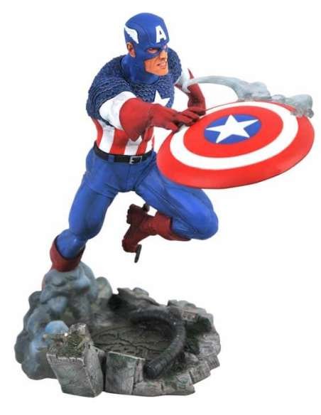 CAPITÁN AMÉRICA. FIGURA CAPITÁN AMÉRICA 25CM DIORAMA PVC MARVEL COMIC GALLERY
