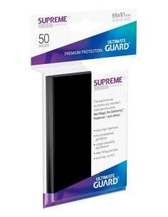 FUNDAS CARTAS. SUPREME UX NEGRAS (50 UN) 66X91MM