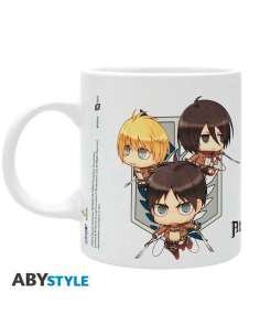 ATAQUE A LOS TITANES. TAZA CHIBI TRIO 2