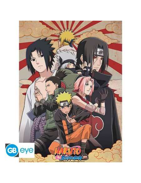 NARUTO SHIPPUDEN. PÓSTER CHIBI SHIPPUDEN GROUP 2 (52x38)