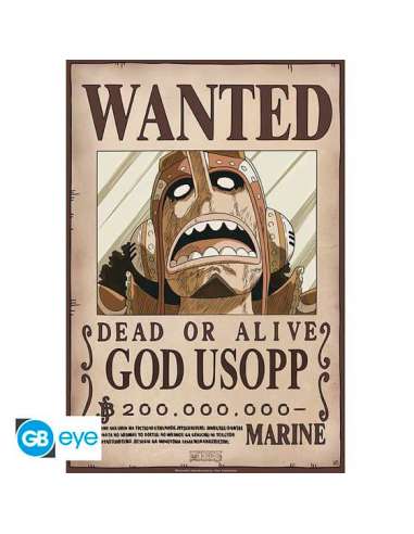 ONE PIECE. PÓSTER CHIBI WANTED GOD USOPP (52x35)