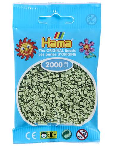 HAMA BEADS: BEADS MINI 2000 COLOR 101 VERDE EUCALIPTO