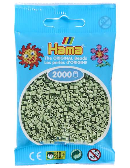 HAMA BEADS: BEADS MINI 2000 COLOR 101 VERDE EUCALIPTO
