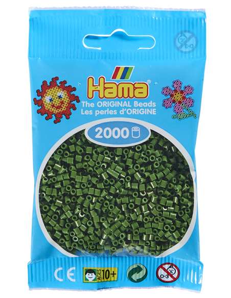 HAMA BEADS: BEADS MINI 2000 COLOR 102 VERDE BOSQUE