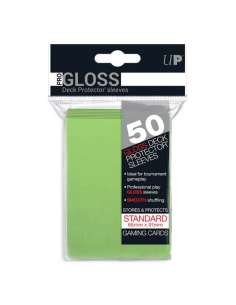 FUNDAS CARTAS. FUNDAS PROTECTORAS (VERDE LIMA) ESTÁNDAR PRO-GLOSS (50 UN) 66X91MM