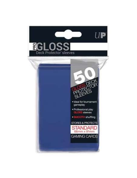 FUNDAS CARTAS. FUNDAS PROTECTORAS (AZUL) ESTÁNDAR PRO-GLOSS (50 UN) 66X91MM
