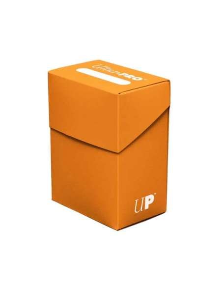 CAJA PARA CARTAS. SOLID COLOR DECK BOX (NARANJA CALABAZA) 80+