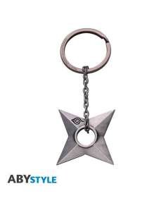 NARUTO SHIPPUDEN. LLAVERO 3D SHURIKEN KONOHA 2