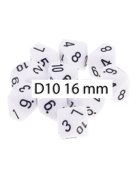DADO. 10 CARAS WHITE GREY