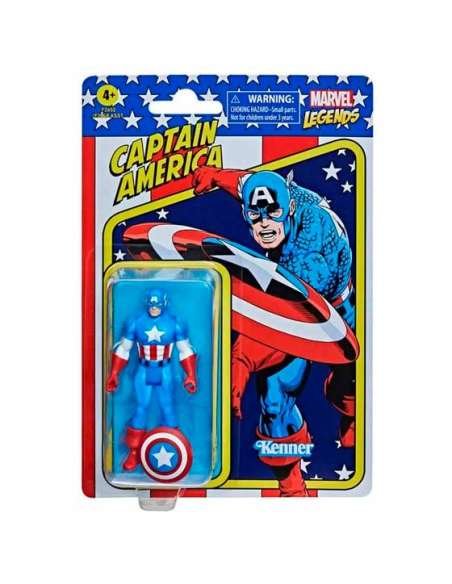 CAPITÁN AMÉRICA. FIGURA CAPITÁN AMÉRICA 9.5CM MARVEL LEGENDS RETRO