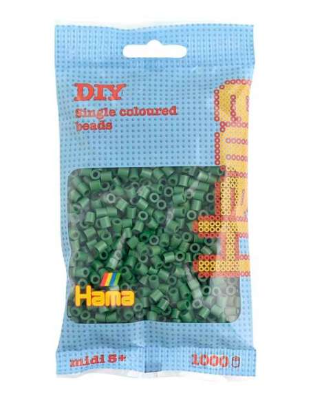 HAMA BEADS: BEADS MIDI 1000 COLOR 102 VERDE BOSQUE
