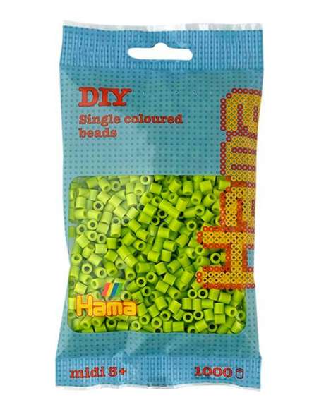 HAMA BEADS: BEADS MIDI 1000 COLOR 104 VERDE LIMA