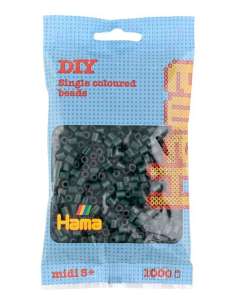 HAMA BEADS: BEADS MIDI 1000 COLOR 28 VERDE OSCURO 2