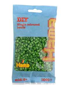 HAMA BEADS: BEADS MIDI 1000 COLOR 84 VERDE OLIVA 2
