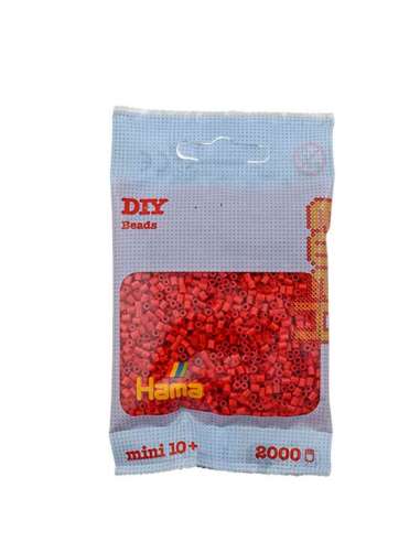 HAMA BEADS: BEADS MINI 2000 COLOR 05 ROJO
