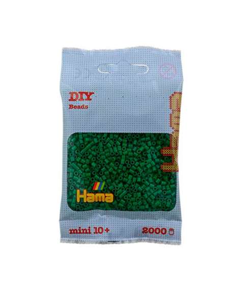 HAMA BEADS: BEADS MINI 2000 COLOR 10 VERDE