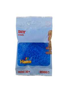 HAMA BEADS: BEADS MINI 2000 COLOR 15 AZUL TRANSLÚCIDO