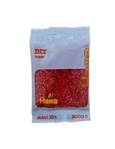 HAMA BEADS: BEADS MINI 2000 COLOR 22 ROJO OSCURO / ROJO NAVIDAD