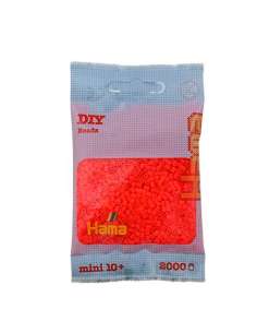 HAMA BEADS: BEADS MINI 2000 COLOR 35 ROJO NEÓN
