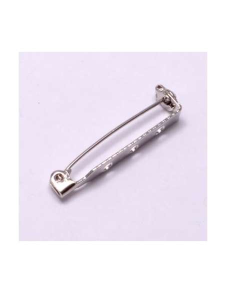 BROCHE: BROCHE COLOR PLATA 3,2 CM