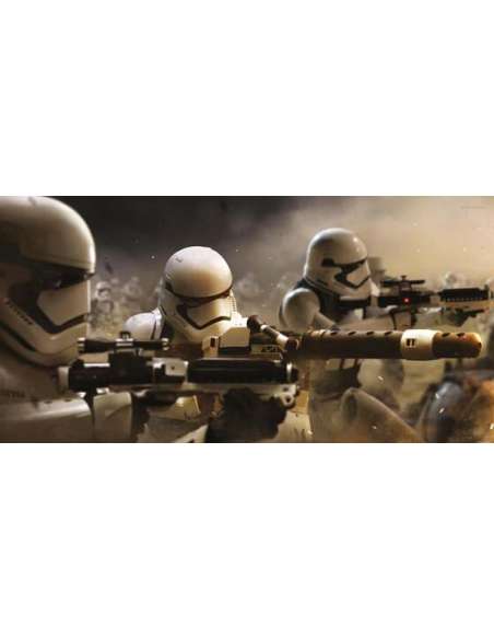 STAR WARS. PÓSTER DE VIDRIO STORMTROOPERS BATALLA EP7 (30X60 CM)
