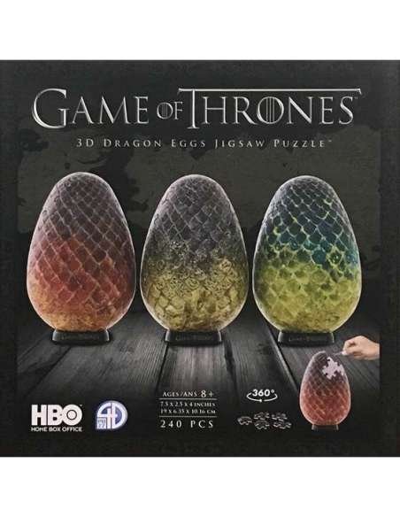 JUEGO DE TRONOS. PUZZLE 3D DRAGON EGGS (240 piezas)